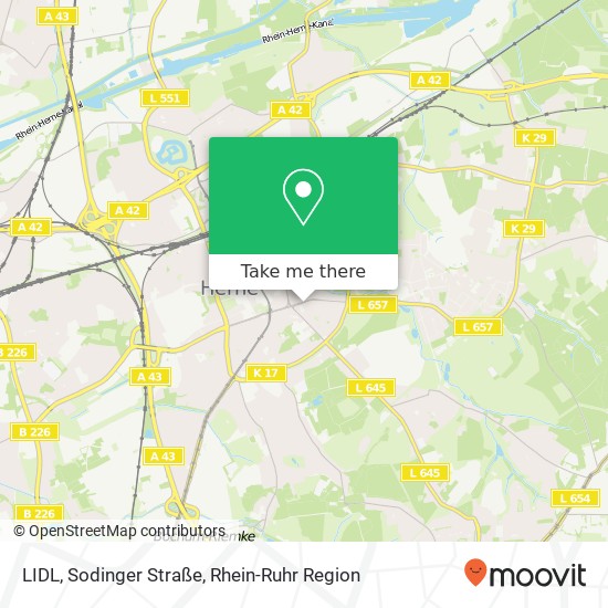 LIDL, Sodinger Straße Karte
