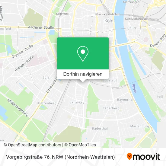 Vorgebirgstraße 76 Karte