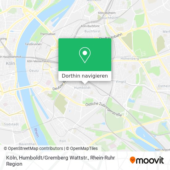 Köln, Humboldt / Gremberg Wattstr. Karte