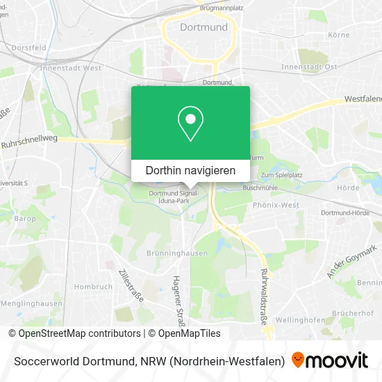 Soccerworld Dortmund Karte
