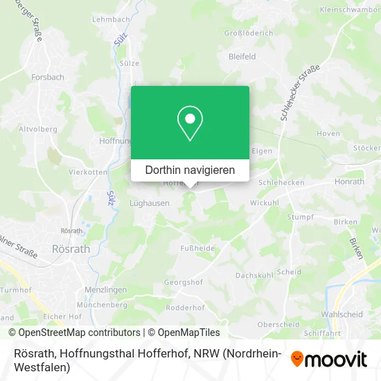 Rösrath, Hoffnungsthal Hofferhof Karte