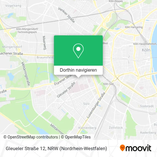 Gleueler Straße 12 Karte