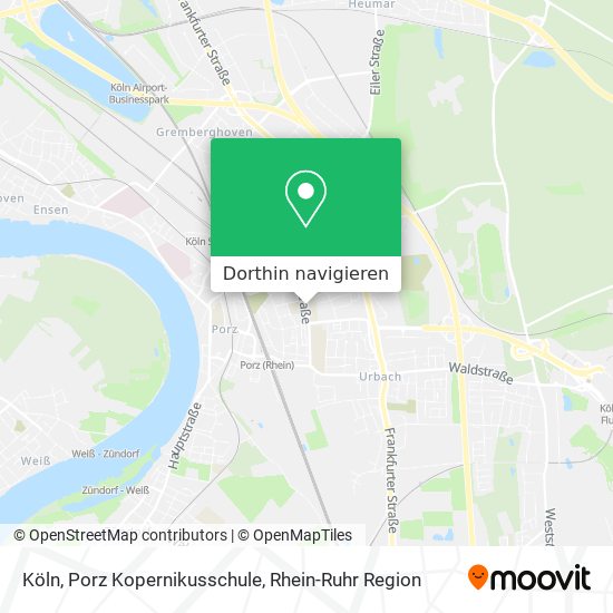 Köln, Porz Kopernikusschule Karte