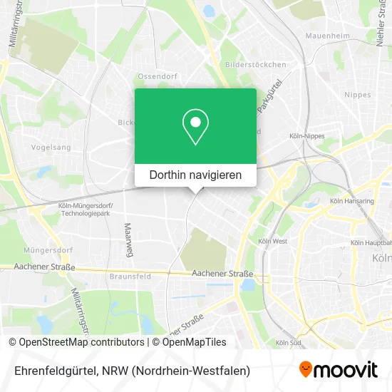 Ehrenfeldgürtel Karte