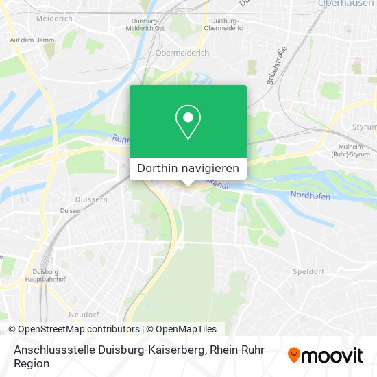 Anschlussstelle Duisburg-Kaiserberg Karte