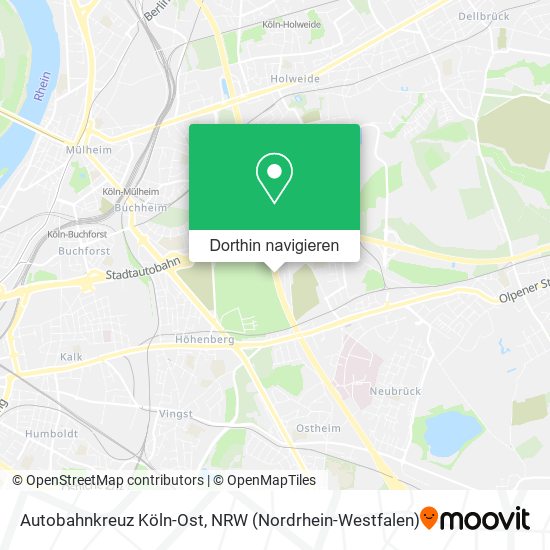 Autobahnkreuz Köln-Ost Karte