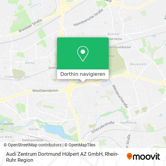 Audi Zentrum Dortmund Hülpert AZ GmbH Karte