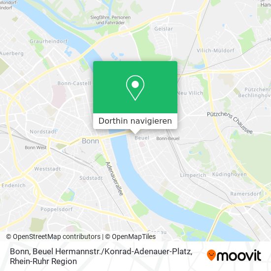 Bonn, Beuel Hermannstr. / Konrad-Adenauer-Platz Karte