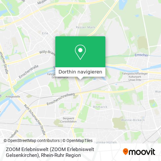 ZOOM Erlebniswelt (ZOOM Erlebniswelt Gelsenkirchen) Karte