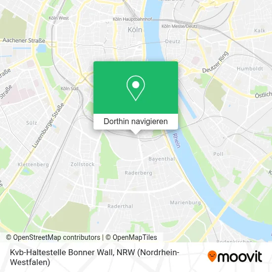 Kvb-Haltestelle Bonner Wall Karte