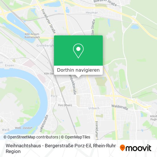 Weihnachtshaus - Bergerstraße Porz-Eil Karte