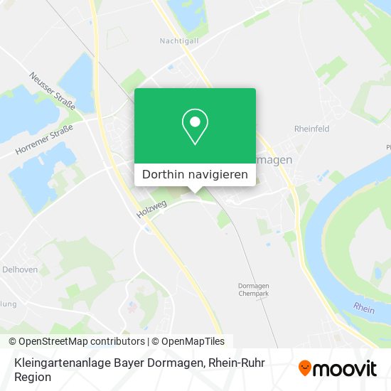 Kleingartenanlage Bayer Dormagen Karte