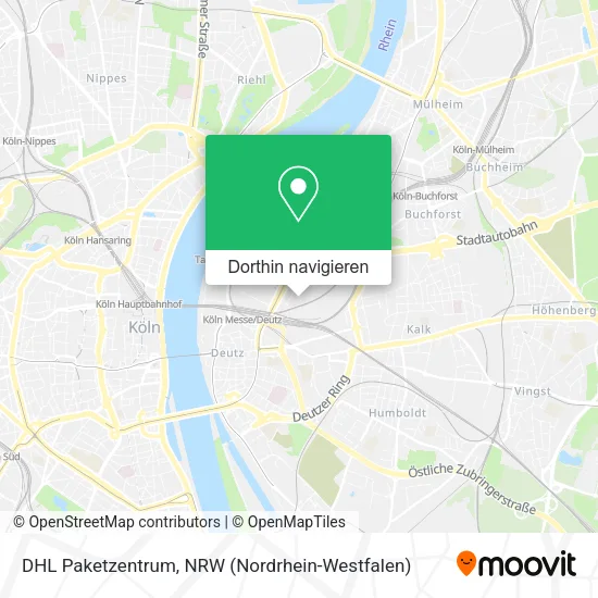 DHL Paketzentrum Karte