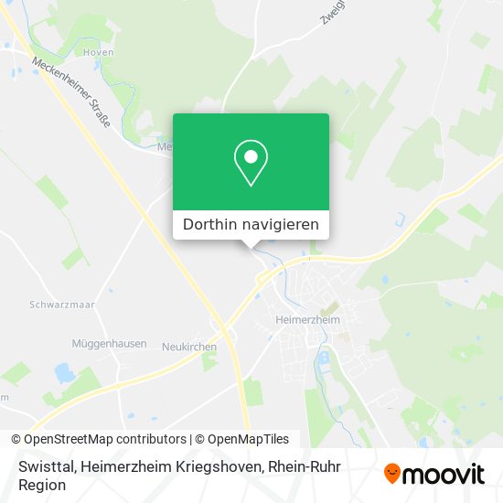 Swisttal, Heimerzheim Kriegshoven Karte