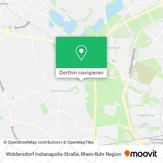 Widdersdorf Indianapolis-Straße Karte
