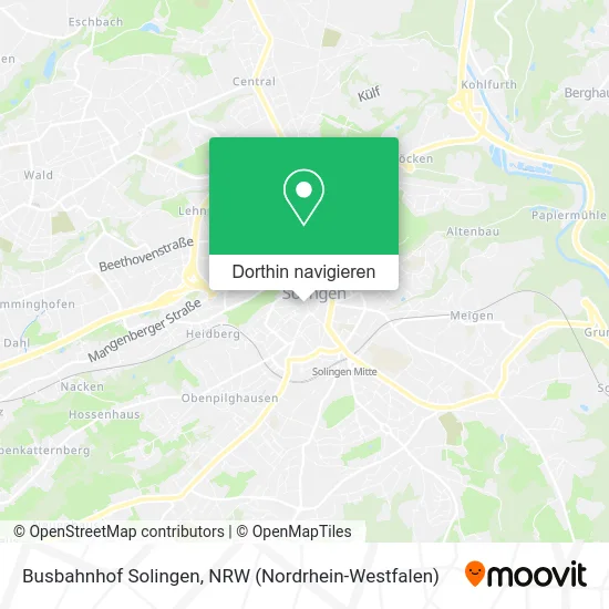 Busbahnhof Solingen Karte