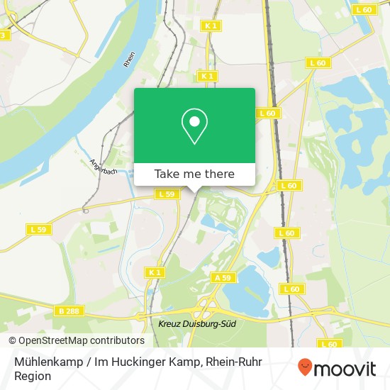 Mühlenkamp / Im Huckinger Kamp Karte