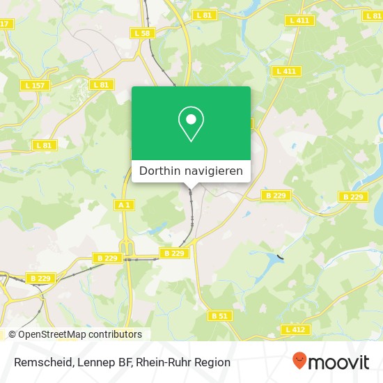 Remscheid, Lennep BF Karte