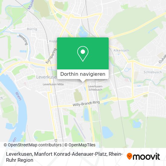 Leverkusen, Manfort Konrad-Adenauer-Platz Karte