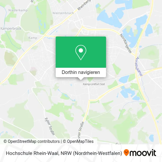 Hochschule Rhein-Waal Karte