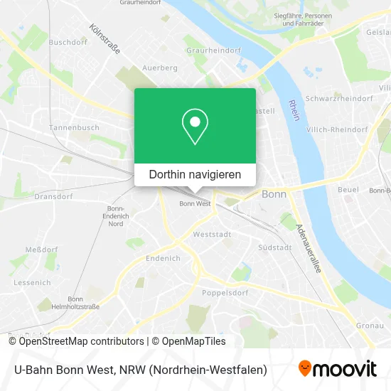 U-Bahn Bonn West Karte