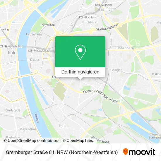 Gremberger Straße 81 Karte