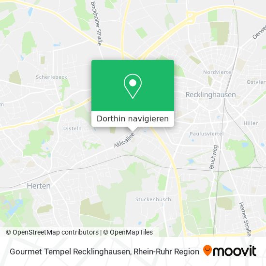 Gourmet Tempel Recklinghausen Karte