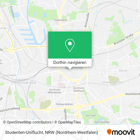 Studenten-Uniflucht Karte