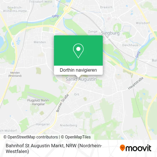 Bahnhof St Augustin Markt Karte