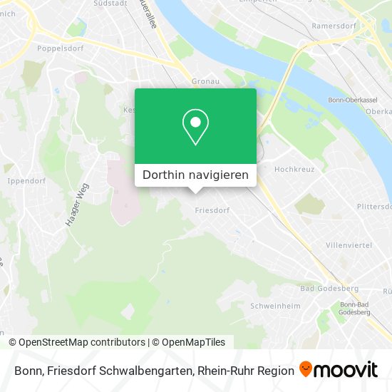 Bonn, Friesdorf Schwalbengarten Karte