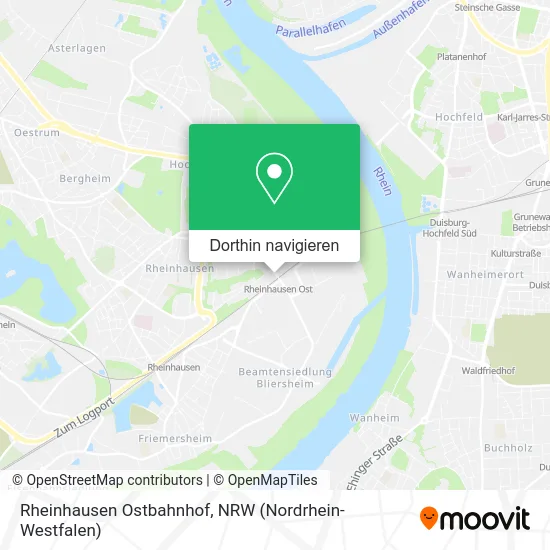 Rheinhausen Ostbahnhof Karte