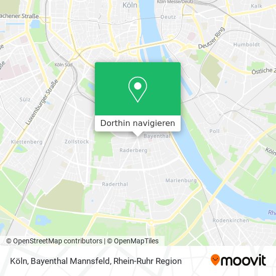 Köln, Bayenthal Mannsfeld Karte