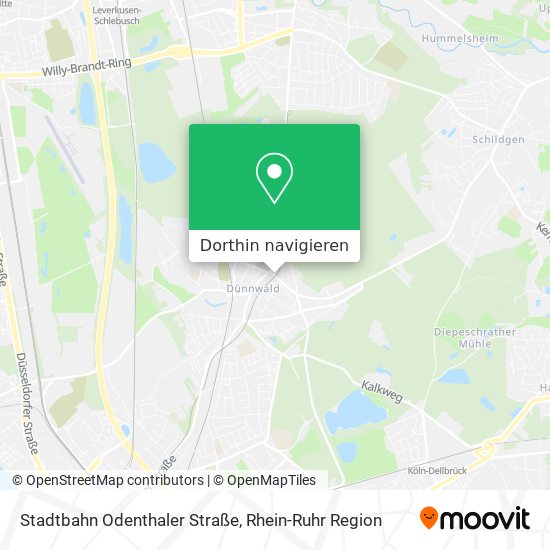 Stadtbahn Odenthaler Straße Karte