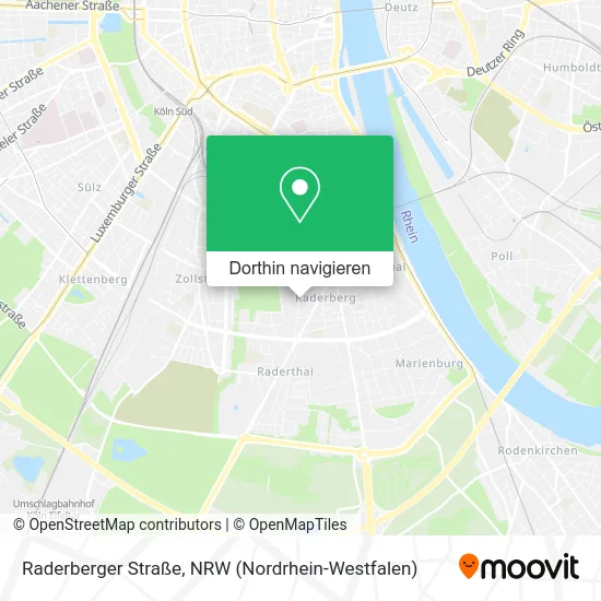 Raderberger Straße Karte