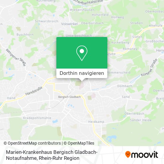 Marien-Krankenhaus Bergisch Gladbach-Notaufnahme Karte