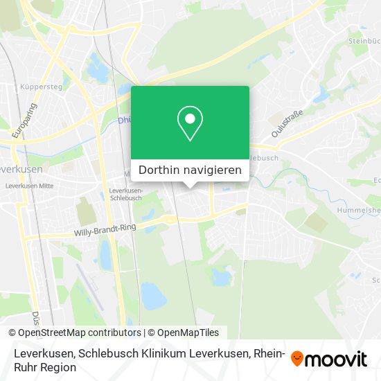 Leverkusen, Schlebusch Klinikum Leverkusen Karte
