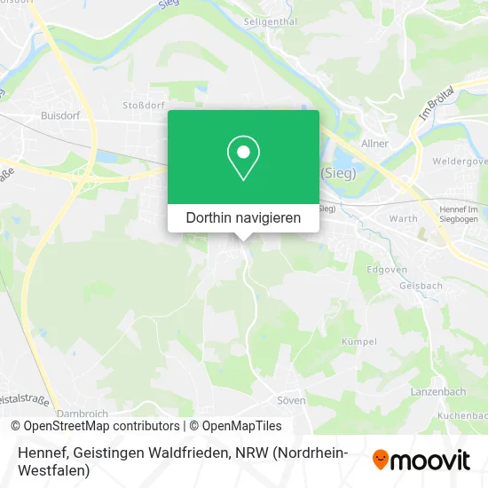 Hennef, Geistingen Waldfrieden Karte