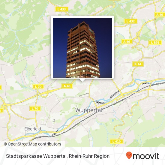 Stadtsparkasse Wuppertal Karte