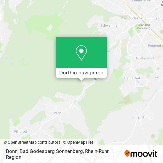 Bonn, Bad Godesberg Sonnenberg Karte