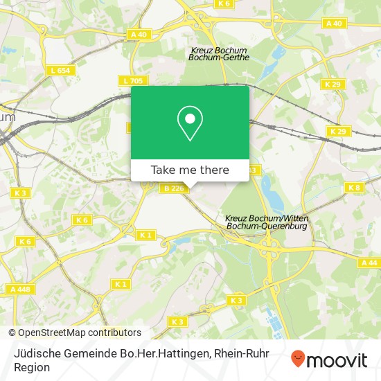 Jüdische Gemeinde Bo.Her.Hattingen Karte