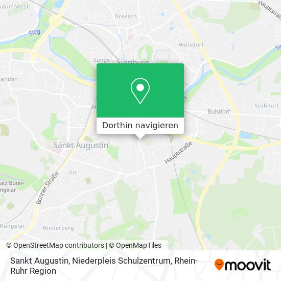 Sankt Augustin, Niederpleis Schulzentrum Karte