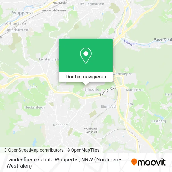 Landesfinanzschule Wuppertal Karte