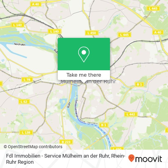 Fdl Immobilien - Service Mülheim an der Ruhr Karte