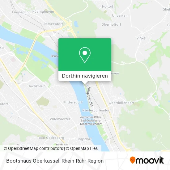 Bootshaus Oberkassel Karte