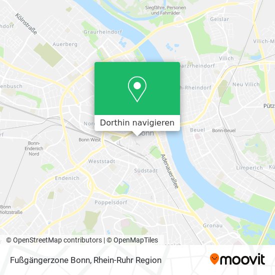 Fußgängerzone Bonn Karte