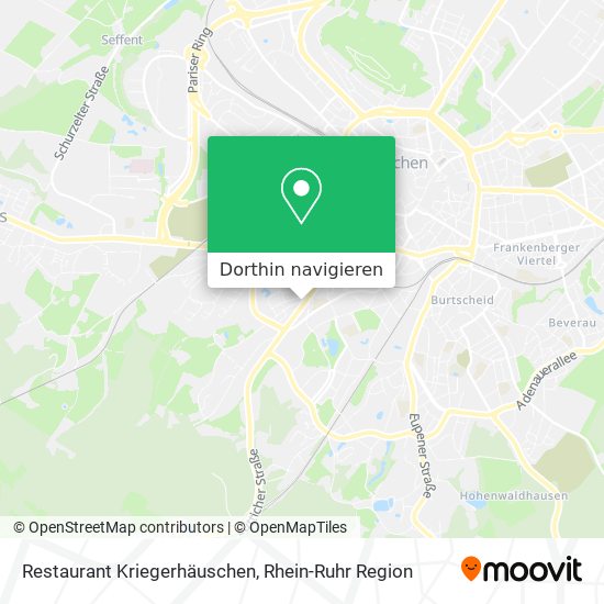Restaurant Kriegerhäuschen Karte