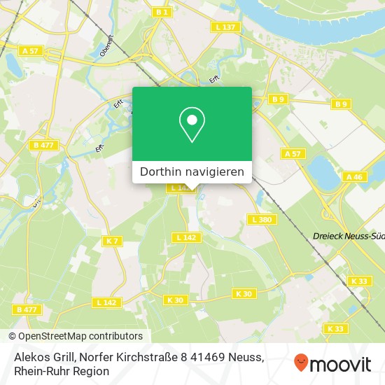 Alekos Grill, Norfer Kirchstraße 8 41469 Neuss Karte