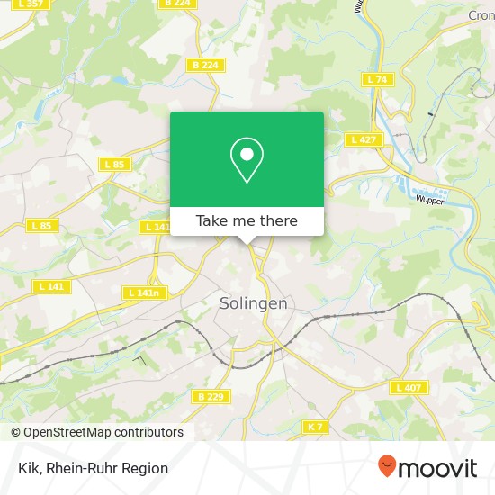 Kik, Konrad-Adenauer-Straße 61 42651 Solingen Karte