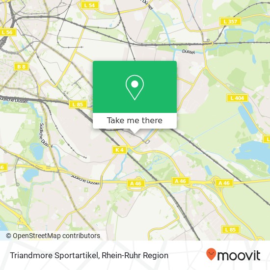 Triandmore Sportartikel, Gumbertstraße 171 Eller, 40229 Düsseldorf Karte