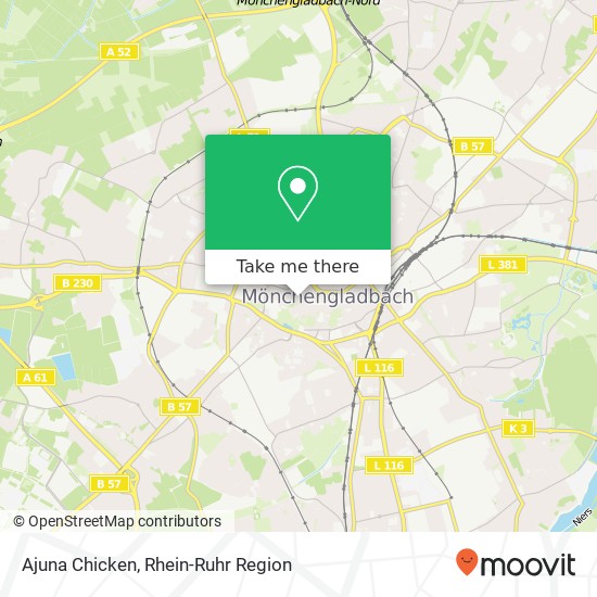 Ajuna Chicken, Waldhausener Straße 3 Innenstadt, 41061 Mönchengladbach Karte